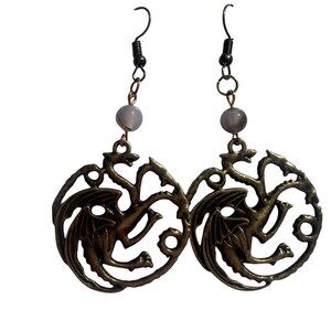 Game of Thrones Daenerys Targaryen Dragon Dangling Earrings NWOT